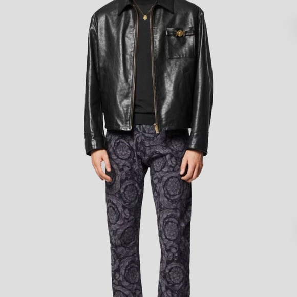 AUTHENTIC new VERSACE 23FW sz 31 Barocco Silhouette patterned jeans - Picture 6 of 10